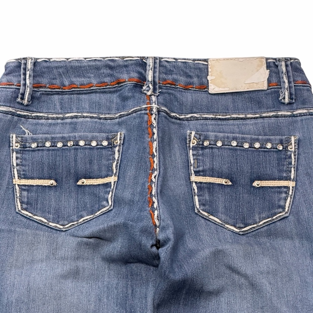 Y2K Monica’s Jeans Low Rise Bootcut Rhinestone Denim - Picture 4 of 4